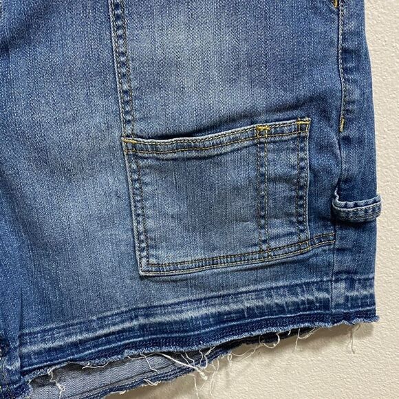 Lane Bryant Denim Cargo Shorts Size 18 Short – Raw Hem Utility‎ Jean Shorts - Picture 7 of 13
